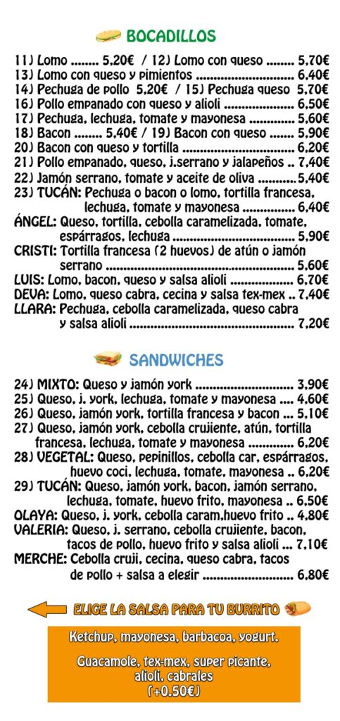 tucan Hamburgueseria carta 2
