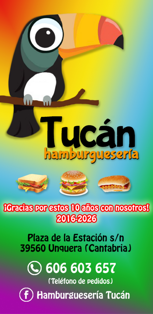 Nueva Carta 2026 Tucán Hamburguesería Unquera
